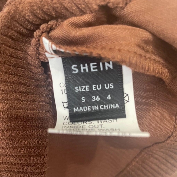 SHEIN Borg collar drop shoulder jacket - Picture 3 of 5